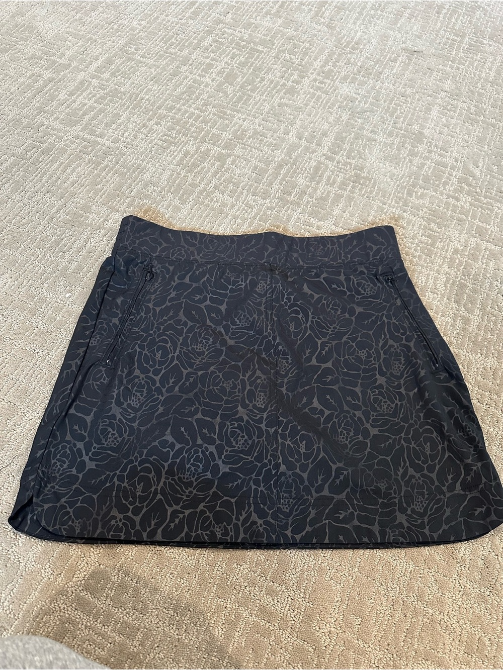 Orvis Black Floral Mini Skort